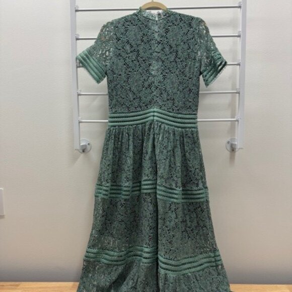 Aly Daly Green Lace Midi Dress - Size Large - Picture 3 of 3